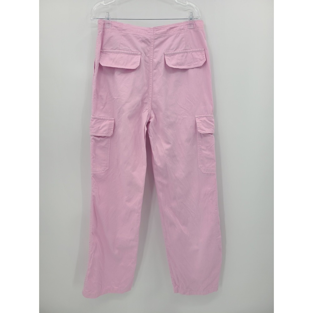 Y2K Zara Cargo Streetwear Womens Pants 10 Preppy Hip Hop Monochrome Girly - Picture 3 of 14